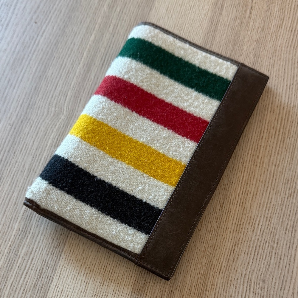 Pendleton Glacier Park Striped Wool and Leather Wallet